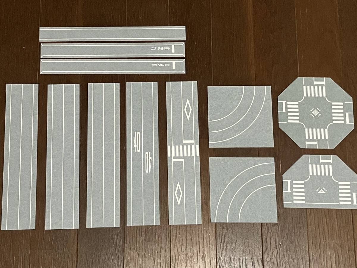 送料185円◆2025色◆［N規格道路素材0.5mm厚紙貼］歩道無し10点　柄入れ替え可_画像1