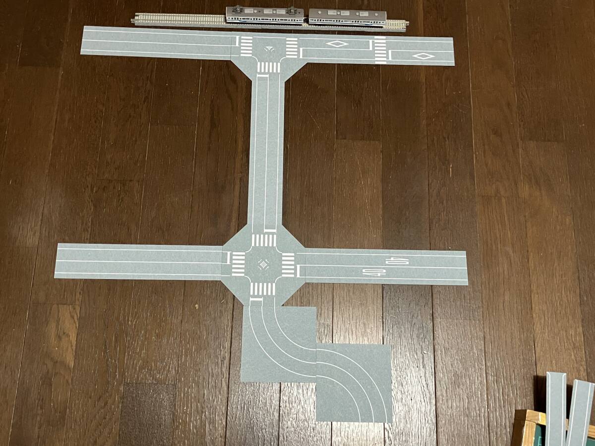 送料185円◆2025色◆［N規格道路素材0.5mm厚紙貼］歩道無し10点　柄入れ替え可_画像7