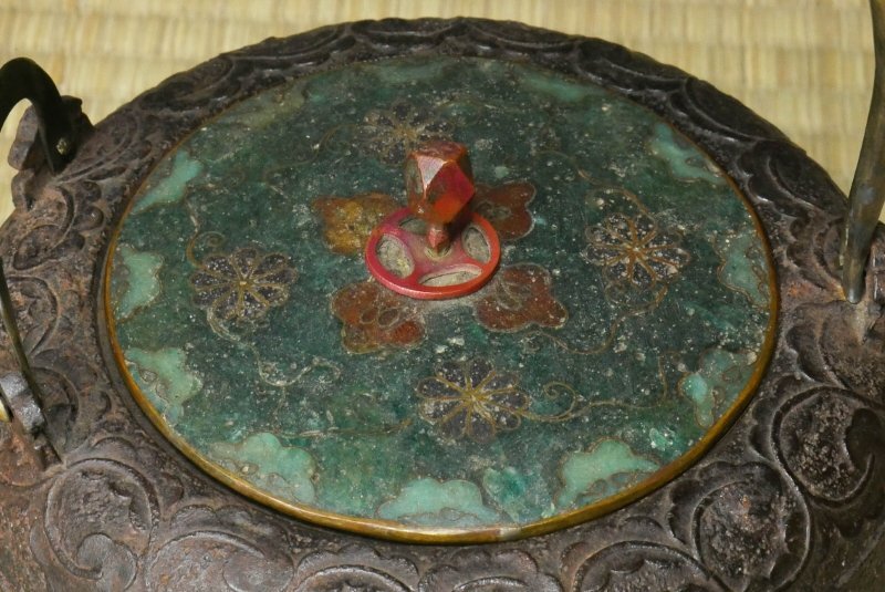 【 幸 茶匠の蔵 】『名越古浄味』造 鉄 燗鍋 古七宝蓋 十代名越弥五郎極箱◆当店保証 元禄時代 茶道具 酒器『茶人の言葉』_画像2