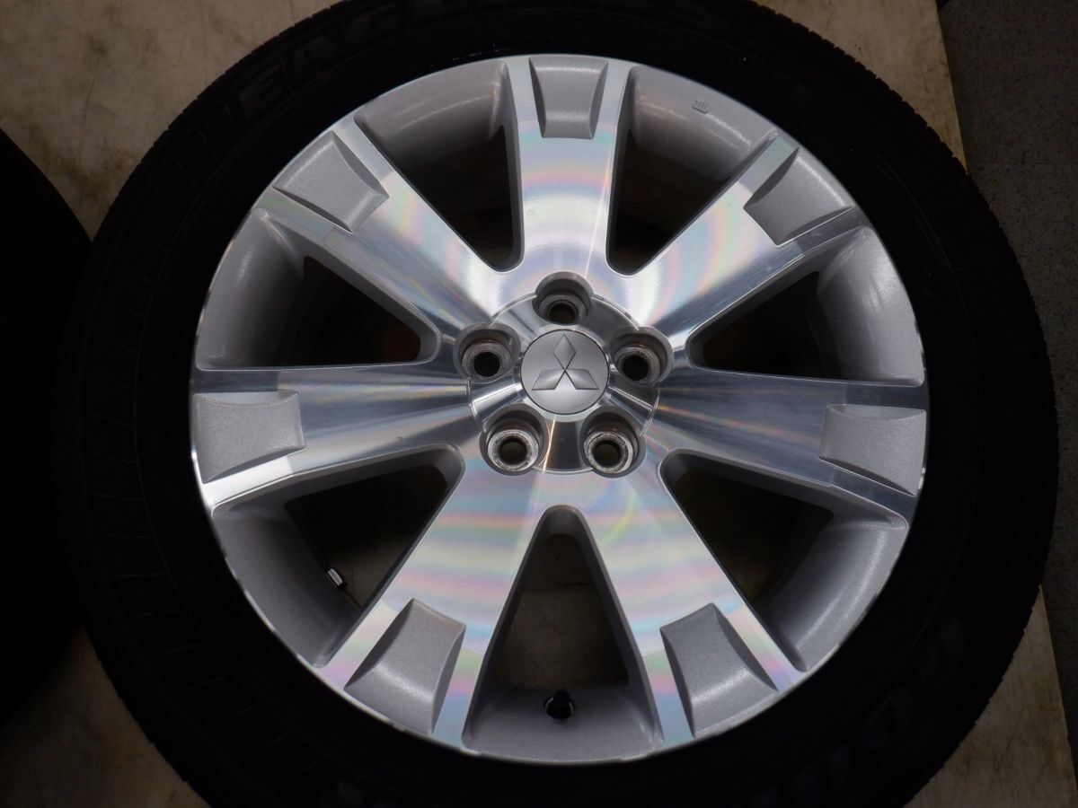S 送料無料 バリ山 ミツビシ デリカ D5 純正 18 5H114.3 7J+38 グッドイヤー イーグル 225/55R18 純正戻し 車検 流用 アウトランダー_画像4