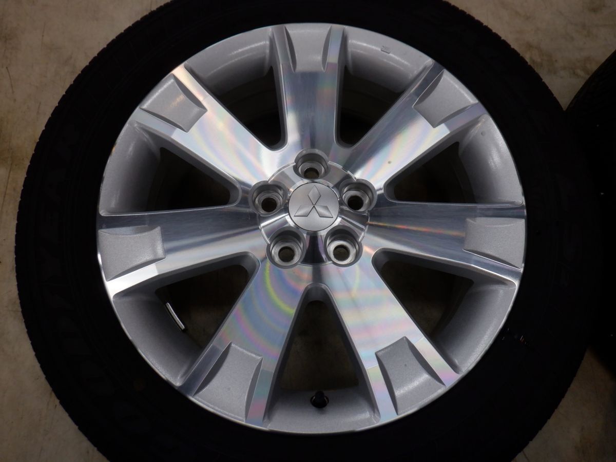 S 送料無料 バリ山 ミツビシ デリカ D5 純正 18 5H114.3 7J+38 グッドイヤー イーグル 225/55R18 純正戻し 車検 流用 アウトランダー_画像5
