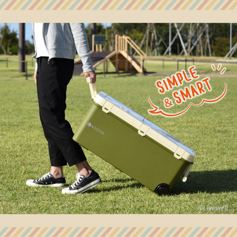  cooler-box большой термос сила 45L рыбалка модный lagoon 45 сделано в Японии ( хаки )