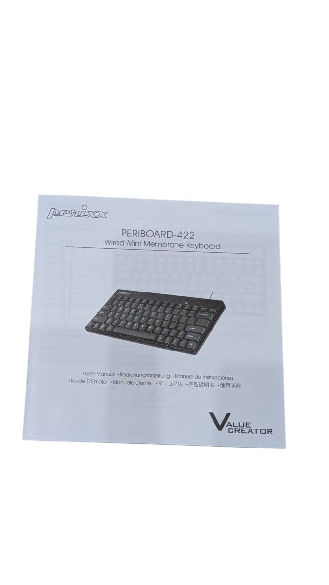 【1円オークション】Perixx PERIBOARD-422 有線 usb c ケーブル ミニキーボード usb-c/type-c/typec 接続 ブラック テンキー　AMT1866_画像3