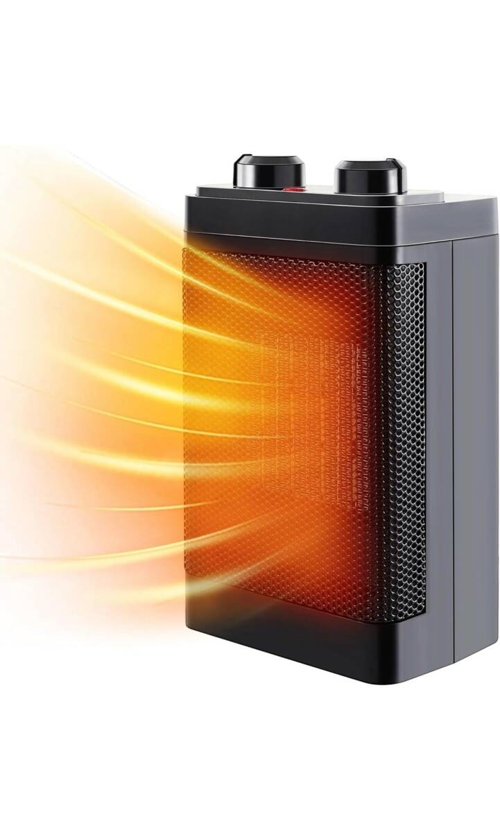 [1 иен аукцион ] керамика обогреватель нагревательный прибор 3 секунд скорость .3 -ступенчатый регулировка температуры 8W/600W/1200W 70° колеблющийся .. защита переворачивание OFF AET0923