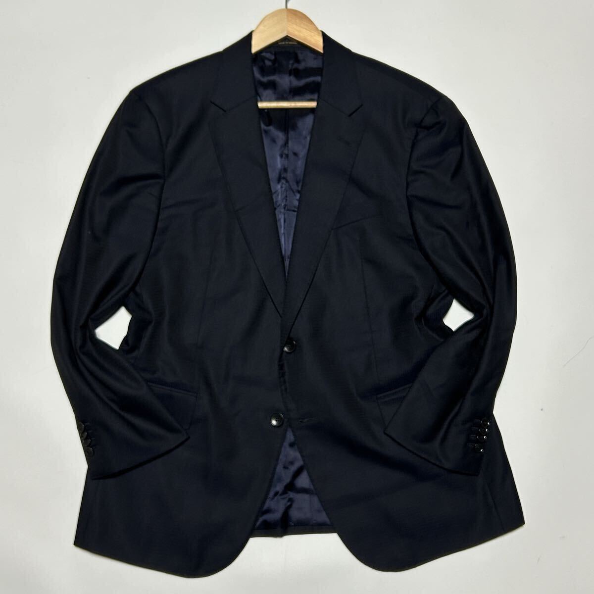 極美品【特大/XXXLサイズ◆3XL】現行モデル★ヒューゴボス/HUGO BOSS コロンボ生地 COLOMBO スーツ セットアップ ネイビー 2B 総裏 通年 54_画像2