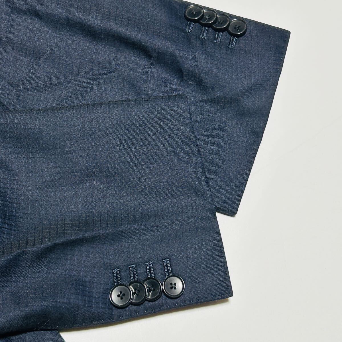 極美品【特大/XXXLサイズ◆3XL】現行モデル★ヒューゴボス/HUGO BOSS コロンボ生地 COLOMBO スーツ セットアップ ネイビー 2B 総裏 通年 54_画像5