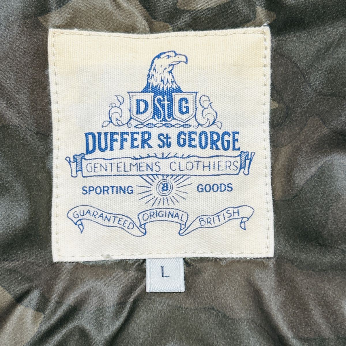 美品/Lサイズ★ダファー The DUFFER of St.GEORGE 3way メンズ デニム ダウンジャケット 肉厚 ブルゾン インディゴ アウター フード着脱◎ _画像9