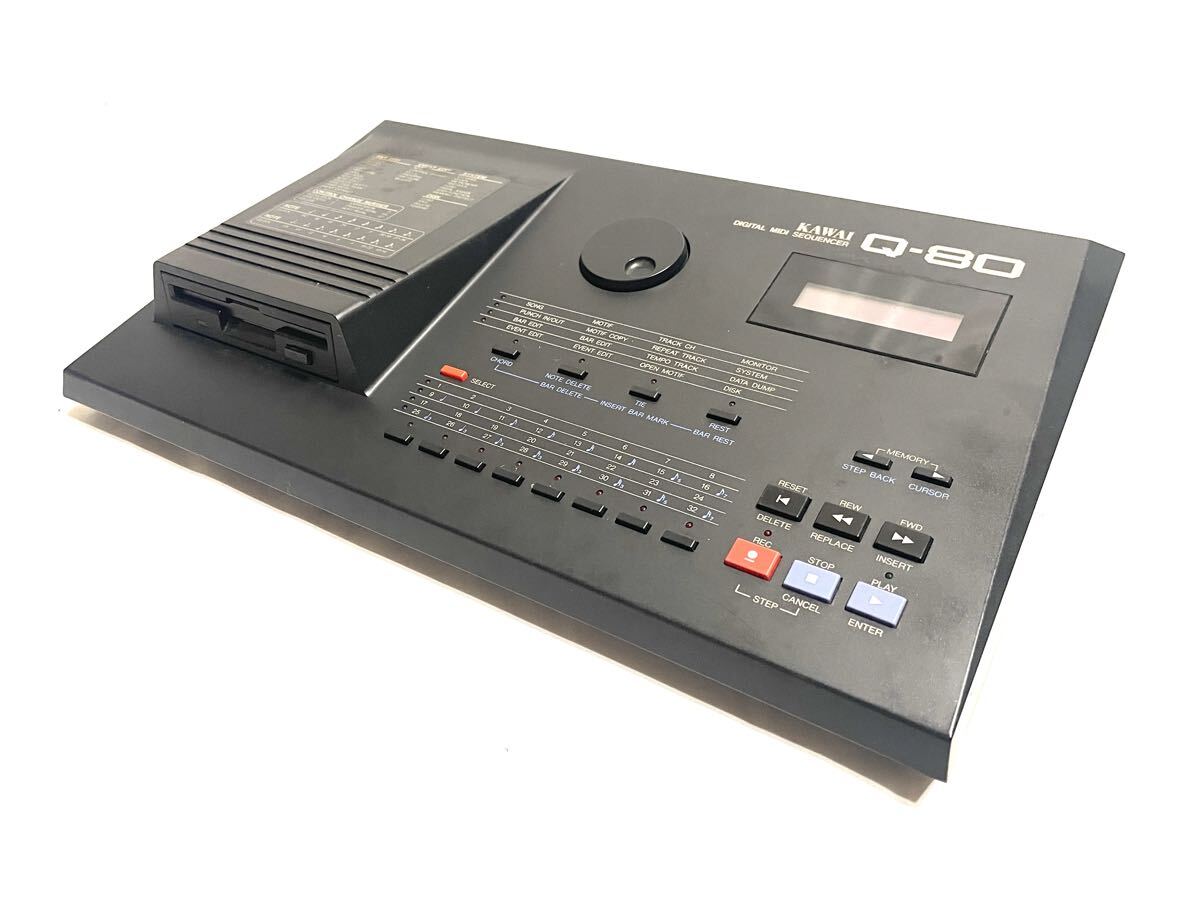 KAWAI カワイ Q-80 DIGITAL MIDI SEQUENCER デジタル シーケンサー 純正アダプター 取扱説明書付き 音出しOK 即有り_画像3