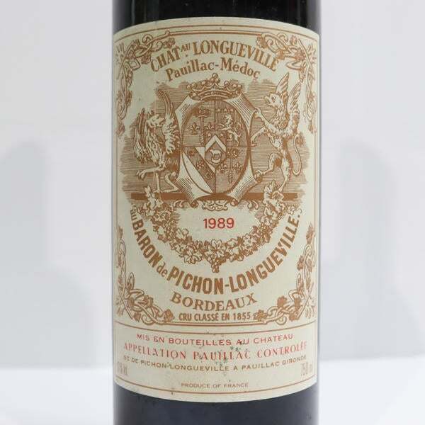 1 иен ~CHATEAU PICHON LONGUEVILLE( автомобиль to-pishon длинный vi ru)ba long 1989 13% 750ml Z25J300019
