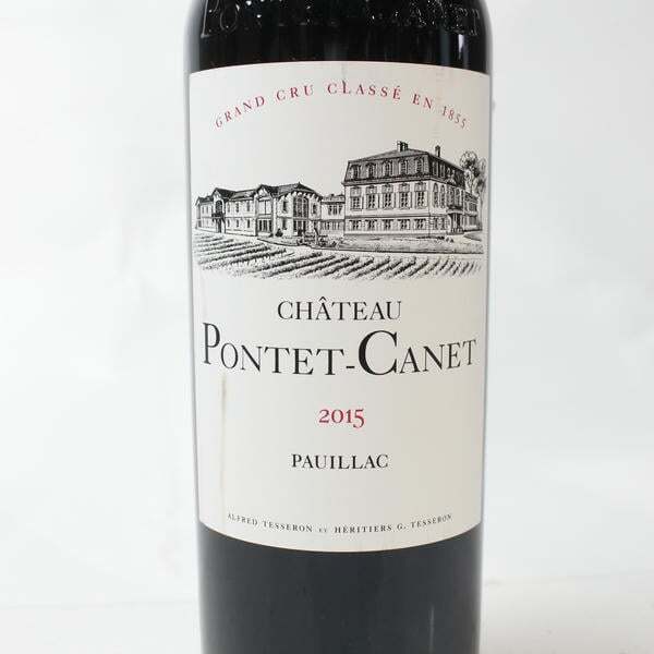 1 иен ~CHATEAU PONTET-CANET( автомобиль to-pontekane)2015 13.5% 750ml * этикетка загрязнения X25K120017