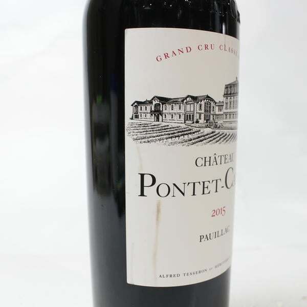 1 иен ~CHATEAU PONTET-CANET( автомобиль to-pontekane)2015 13.5% 750ml * этикетка загрязнения X25K120017