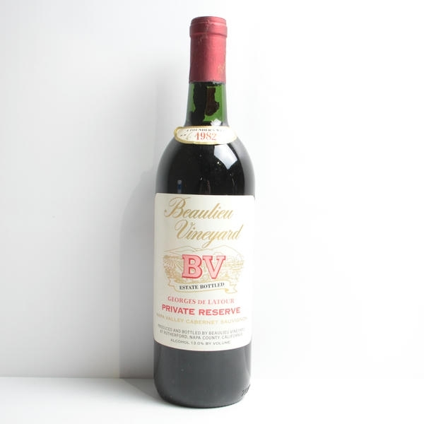 1円~ボーリューヴィンヤード BV ジョルジュ ド ラトゥール プライベート リザーブ カベルネ ソーヴィニヨン 1982 13％ 750ml G25J250029_画像1