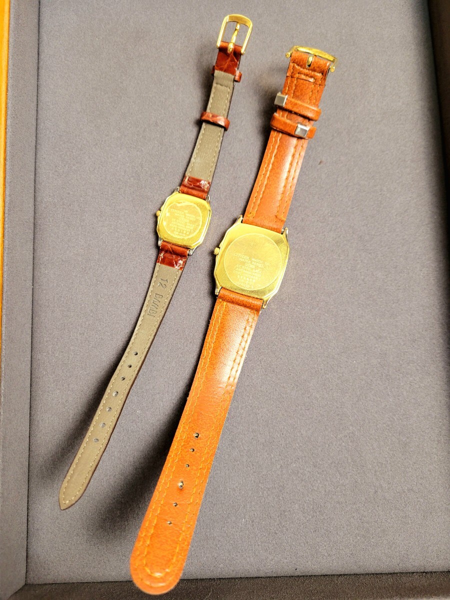 【C0002】CITIZEN EXCEED ウォッチ クォーツ SV925 シルバー 銀 ゴールド 金 ANTIMAG レディース と メンズ 2点 セット腕時計《美品》_画像7