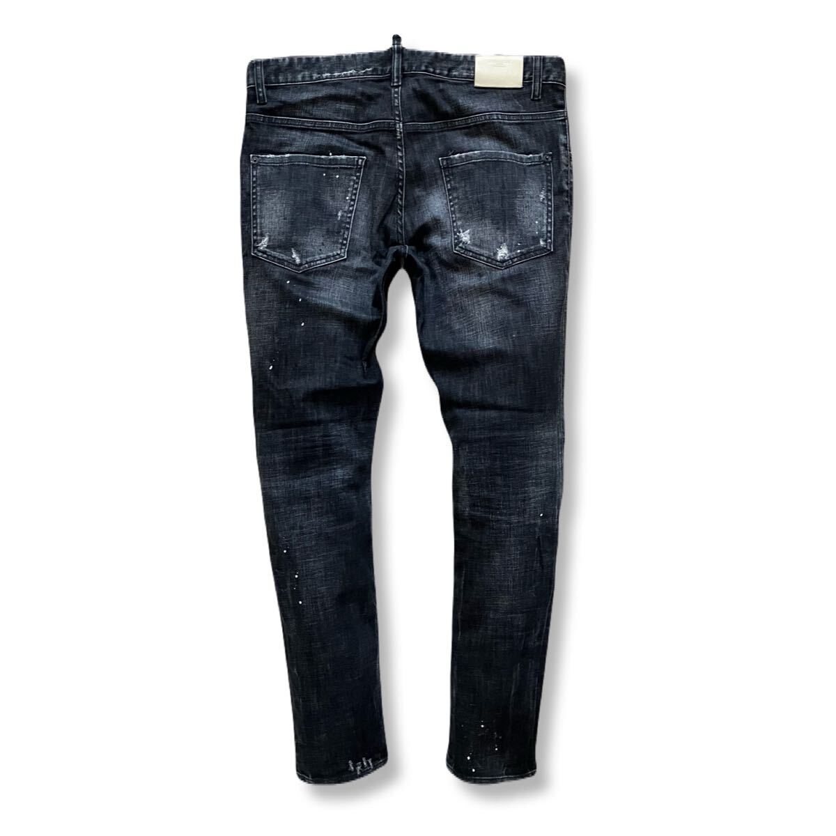 送料無料 23SS ディースクエアード DSQUARED2 SKATER JEAN s74lb1223 ブラック ストレッチ ジーンズ スケーター 48 w86_画像3