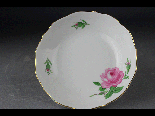 【西】K058 マイセン ピンクローズ カップ&ソーサー_画像8