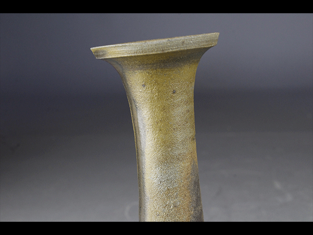 【西】Ｋ033 戸田浩二 焼締 花生 共箱_画像6