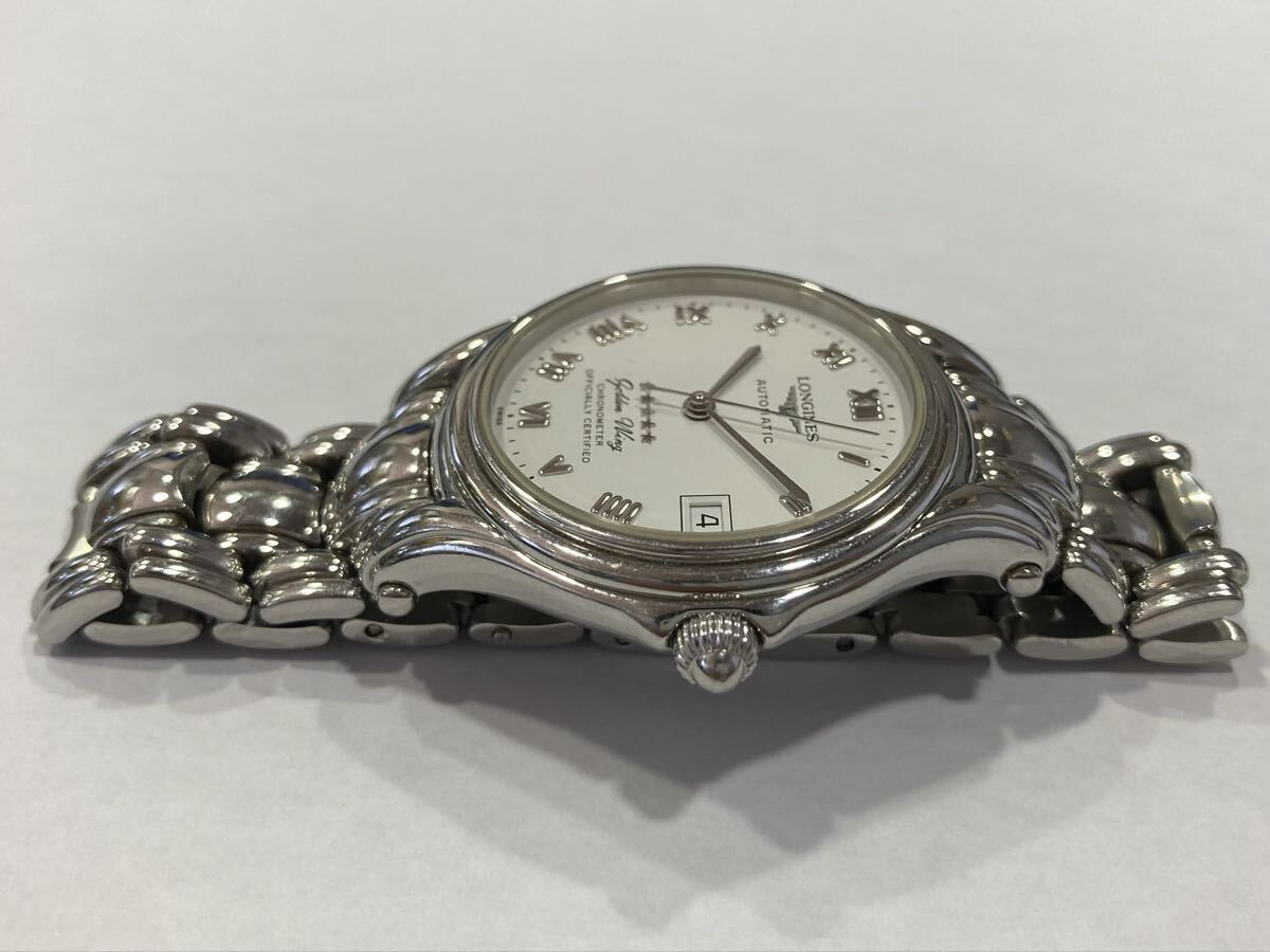 3.4)稼働品 LONGINES ロンジン ゴールデンウィング L3.609.4 自動巻き オートマ 白 文字盤 ローマンダイヤル_画像2