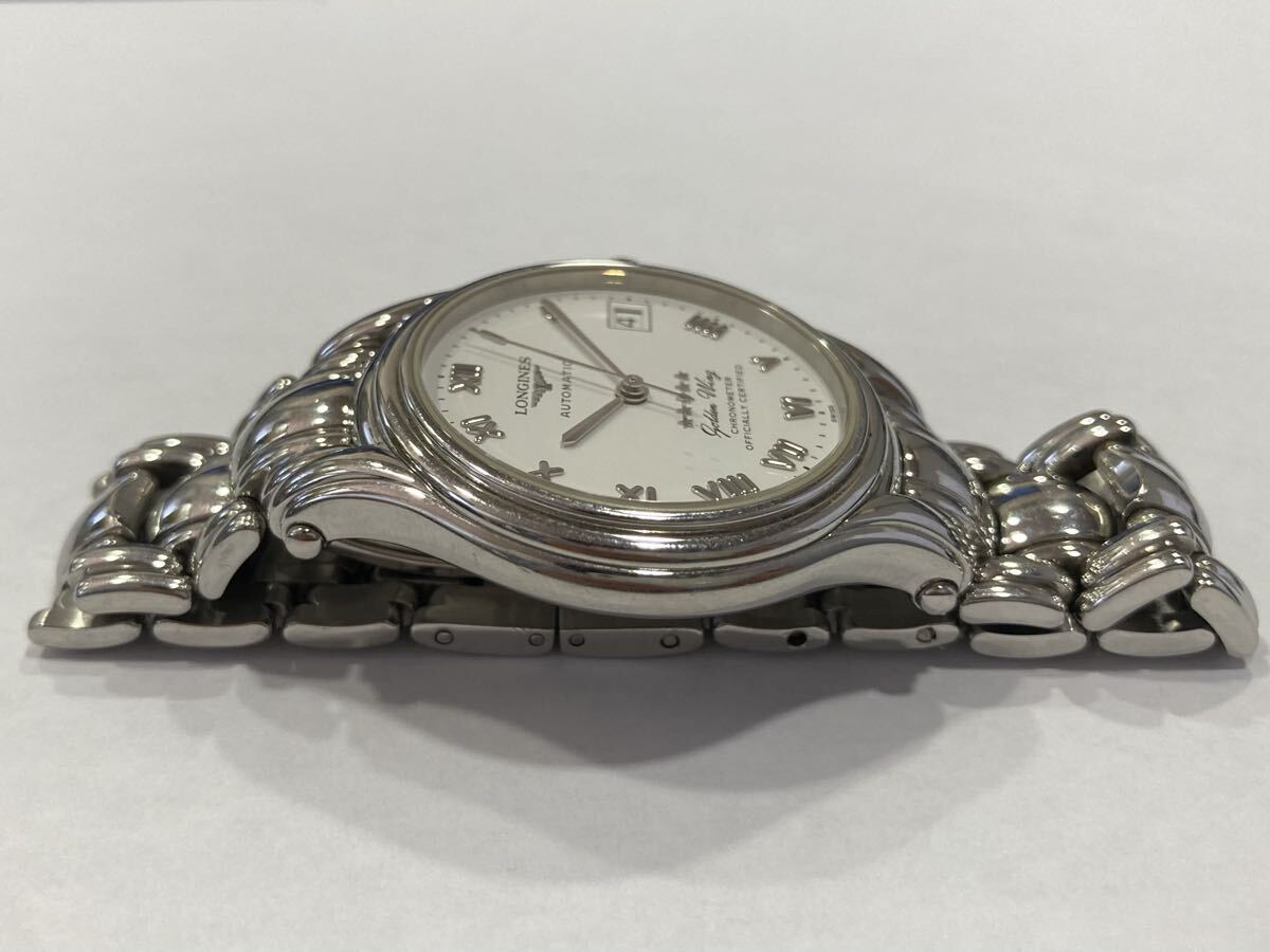 3.4)稼働品 LONGINES ロンジン ゴールデンウィング L3.609.4 自動巻き オートマ 白 文字盤 ローマンダイヤル_画像3