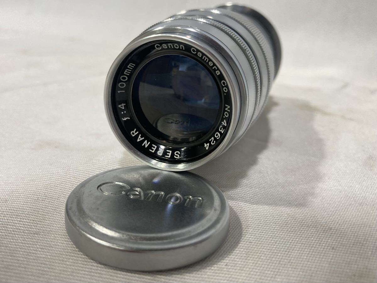 3.8)Canon キヤノン SERENAR セレナー 100mm F4 Lマウント 動作未確認 詳細不明_画像1