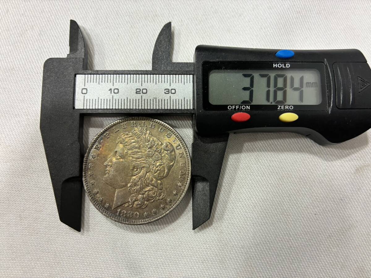 4.11 E PLURIBUS UNUM 1880 AMERICA ONE DOLLAR アメリカコイン 約26.7g_画像4