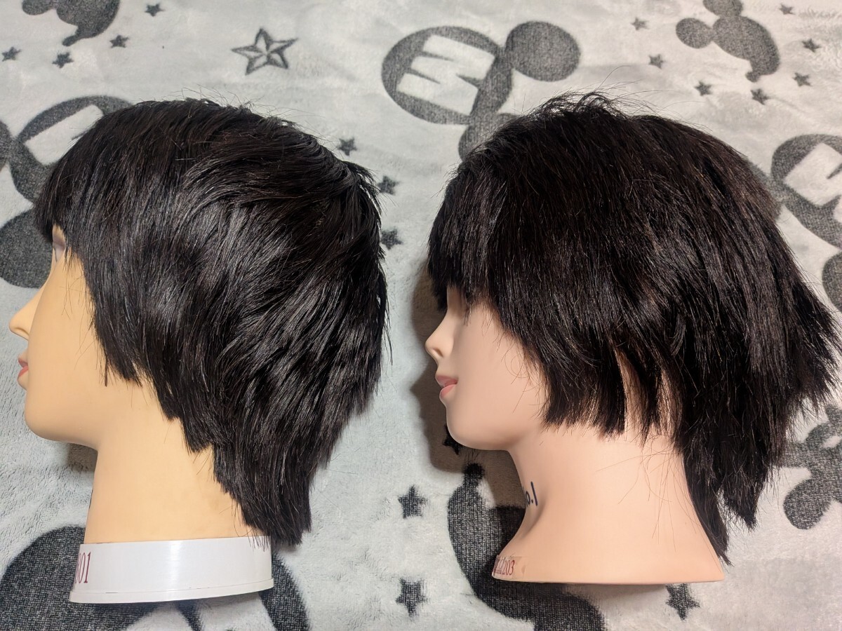 美容師 練習用 カットウィッグ ヘッドマネキン SPILO203 (No.1)、SPILO801(No.15)【2体セット送料無料】_画像2