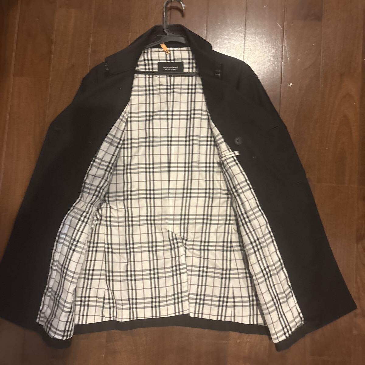BURBERRY BLACK LABEL(バーバリー ブラックレーベル) Pコート 美品メタルボタン ノバチェック Lサイズ ジャケット_画像4