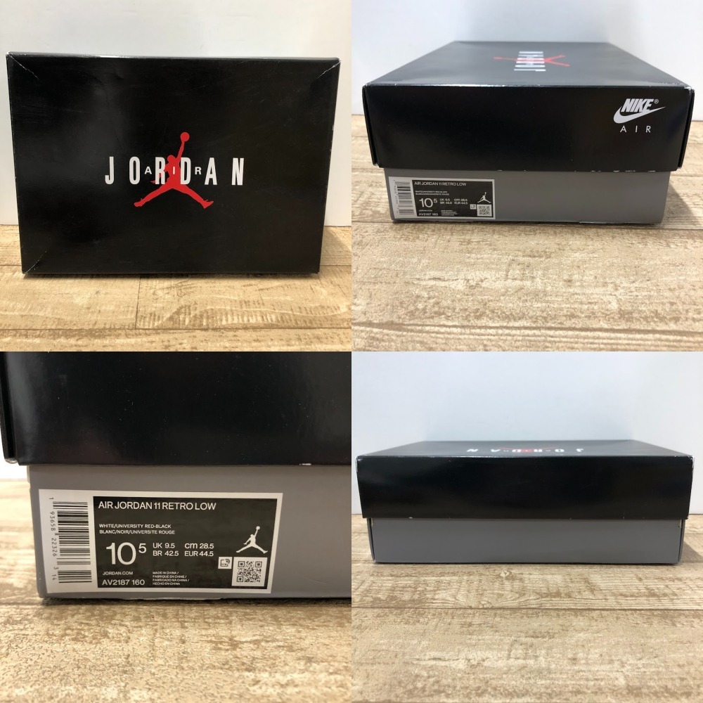 08w14167*1 иен ~NIKE AIR JORDAN 11 RETRO LOW( Nike воздушный Jordan 11 retro low )28.5.GymRed AV2187 160 мужской спортивные туфли б/у товар 