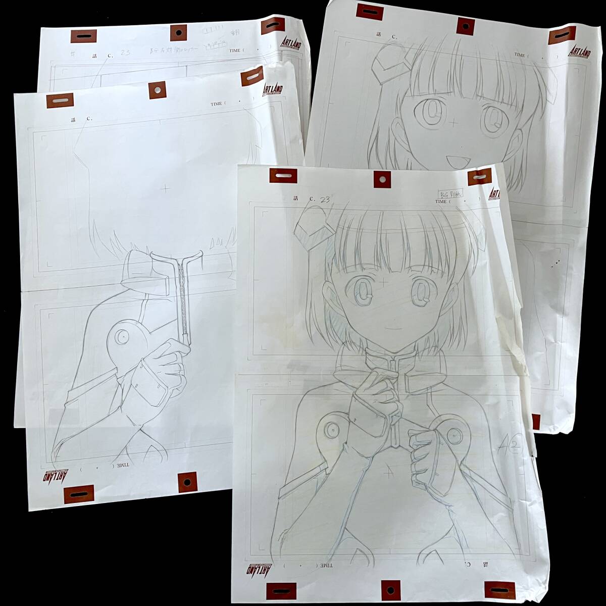  Sky девушки автограф исходная картина 23 шт. комплект | аниме анимация цифровая картинка расположение . анимация сырой исходная картина автограф и т.п. |Anime Sketch Cel