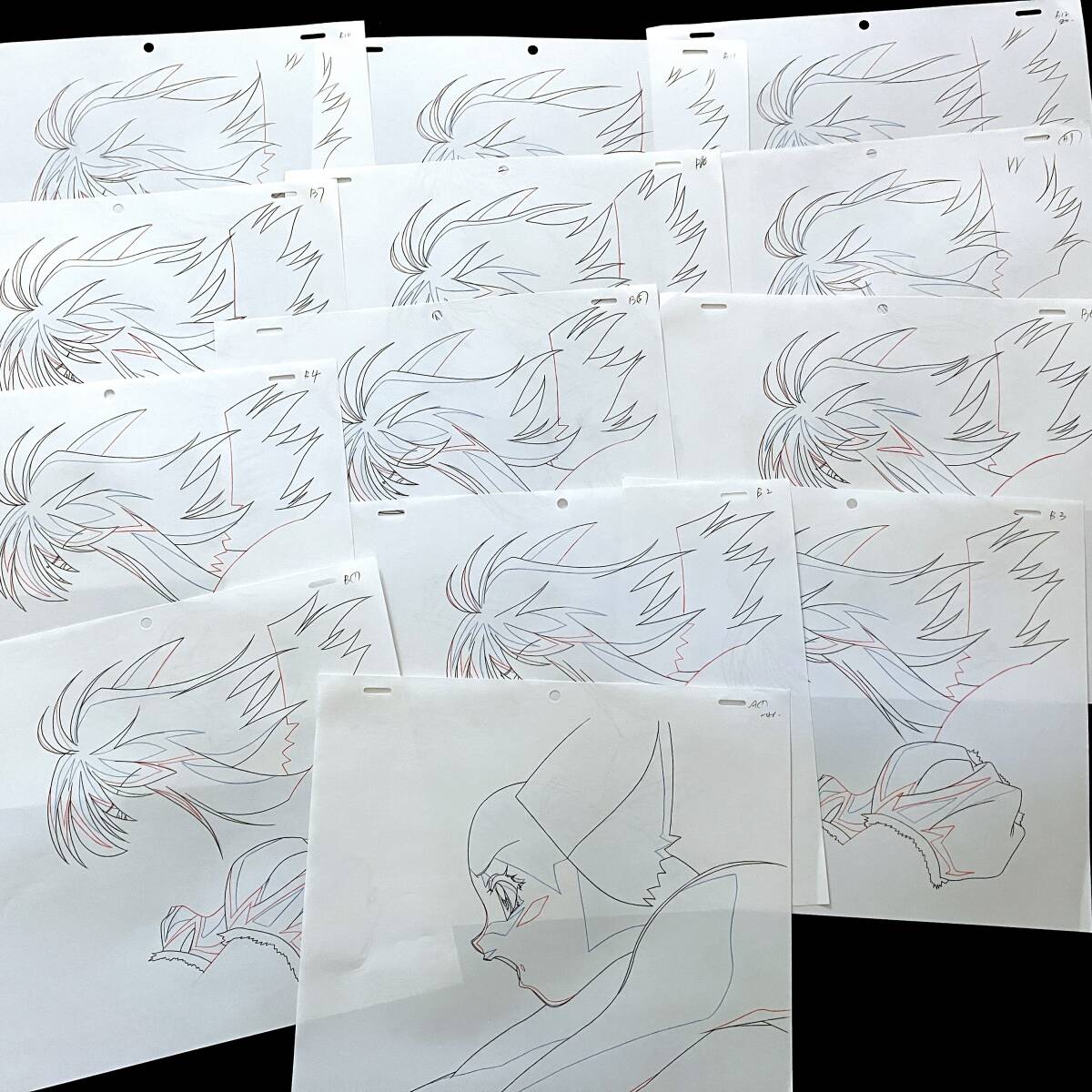 東京ミュウミュウ キスシーン 直筆 原画 64枚セット ／アニメ 動画 セル画 レイアウト 原動画 生原画 肉筆 等／Anime Sketch Cel_画像2