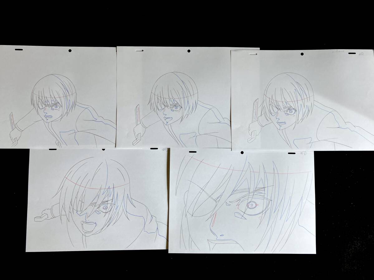 東京喰種 直筆 原画 21枚セット 六月/アニメ 動画 セル画 レイアウト 原動画 生原画 肉筆 等/Anime Sketch Cel_画像6