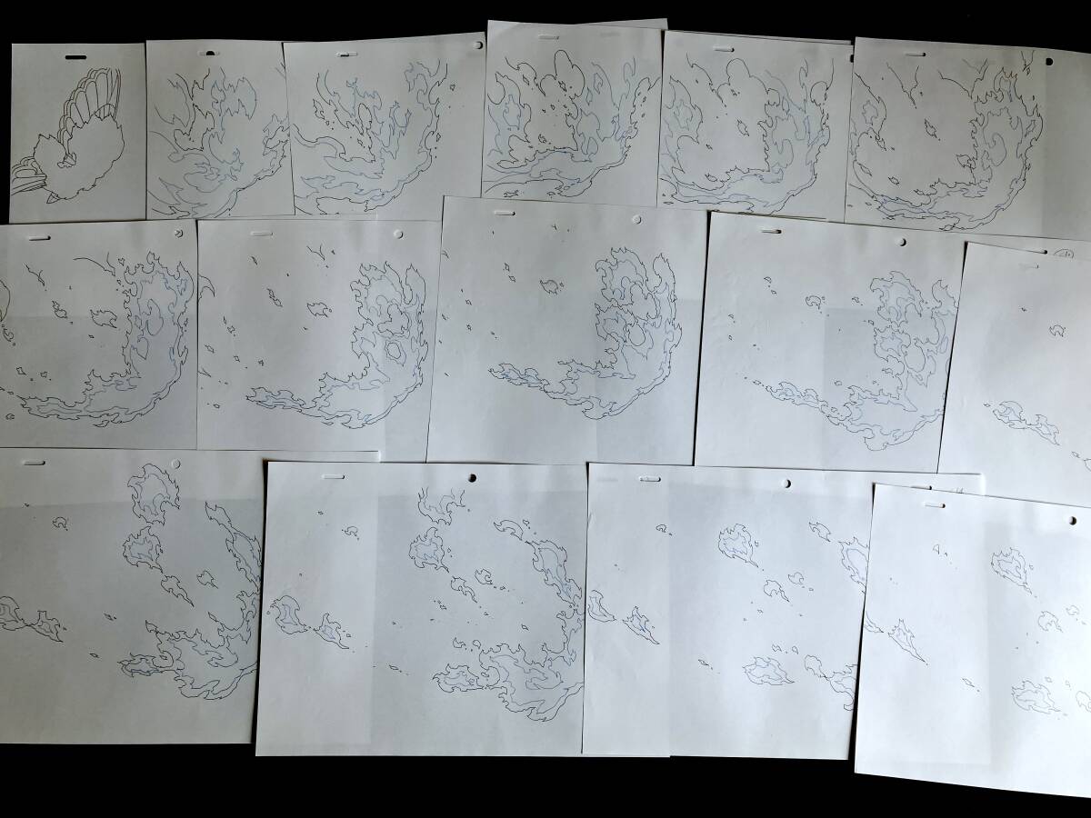 ブリーチ 直筆 原画 36枚セット 乱菊/アニメ 動画 セル画 レイアウト 原動画 生原画 肉筆 等/Anime Sketch Cel_画像3