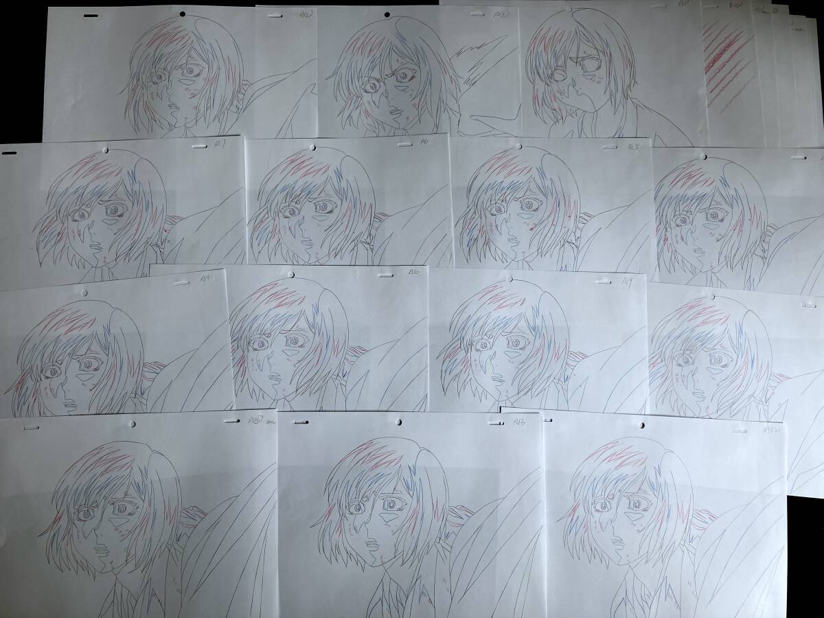 ブリーチ 直筆 原画 20枚セット/アニメ 動画 セル画 レイアウト 原動画 生原画 肉筆 等/Anime Sketch Cel_画像2