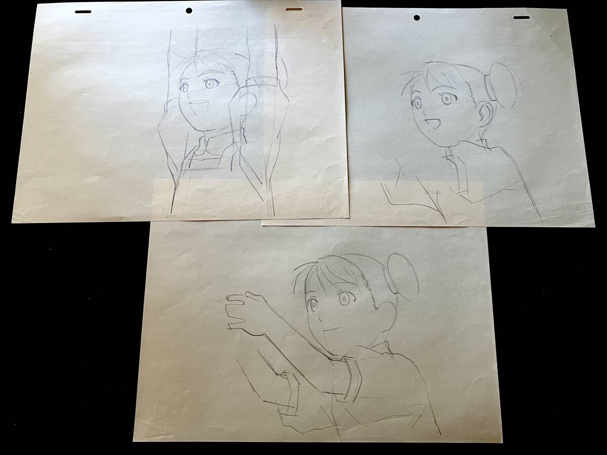 S ラストエグザイル 直筆 原画 6枚セット/アニメ 動画 セル画 レイアウト 原動画 生原画 肉筆 等/Anime Sketch Cel_画像3