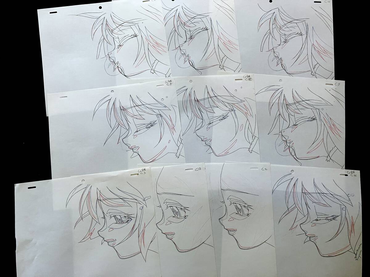 東京ミュウミュウ キスシーン 直筆 原画 64枚セット ／アニメ 動画 セル画 レイアウト 原動画 生原画 肉筆 等／Anime Sketch Cel_画像5