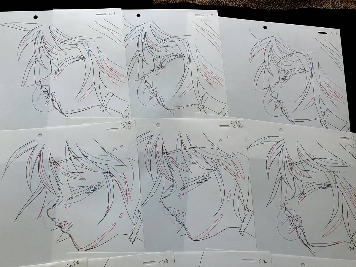 東京ミュウミュウ キスシーン 直筆 原画 64枚セット ／アニメ 動画 セル画 レイアウト 原動画 生原画 肉筆 等／Anime Sketch Cel_画像6