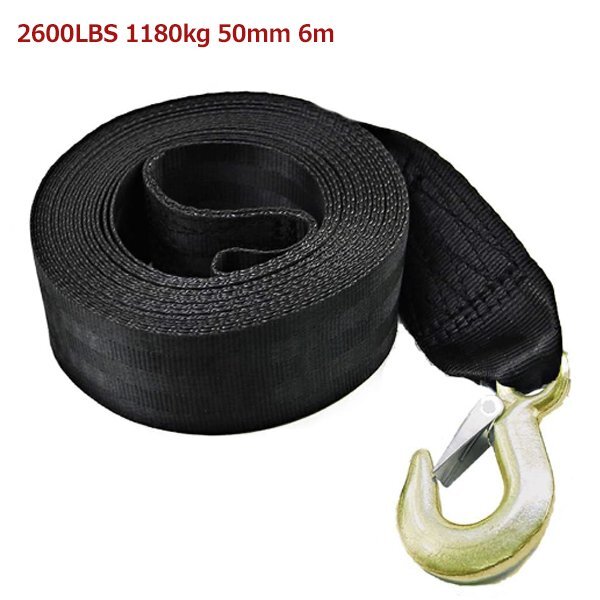  лодка лебедка ремешок высокая прочность тяга ремешок 2600LBS 1180kg 50mm 6m ручная лебедка замена прицеп Jet Ski крюк 