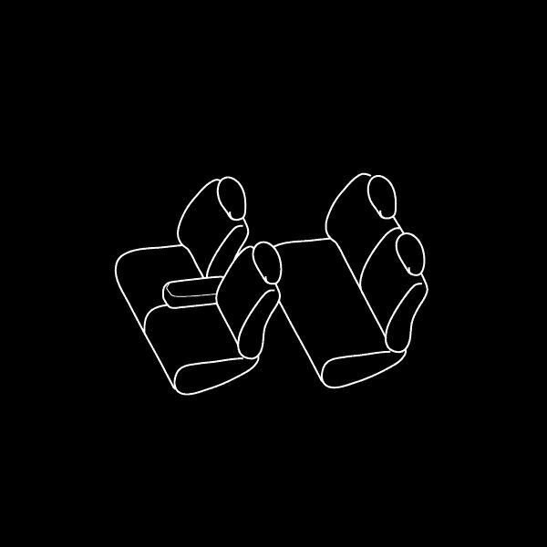 ムーヴコンテカスタム L575S L585系 4人 シートカバー ブラック パンチング 一台分 フルセット H20/8～H24/4 内装 PVC レザー 座席_画像3