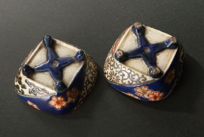 委託HK◇古清水焼 仁清糸巻香合 ※仕覆添え（茶道具 陶磁器 陶芸 京焼 清水焼 正月 慶事 七夕 年中行事 季節 飾り 古美術 7月 炭点前 ）_画像4