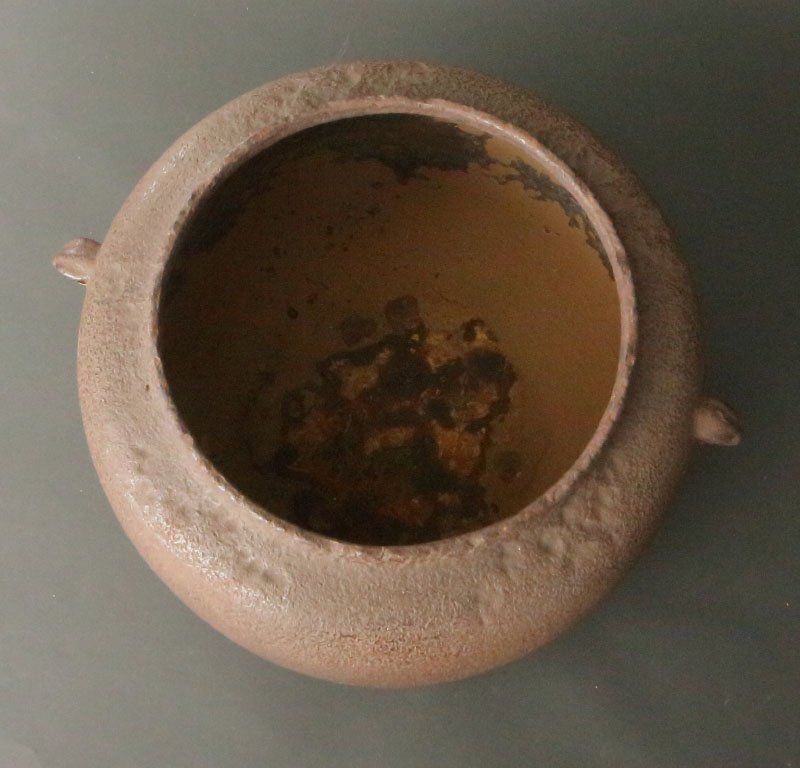 委託HK◇大西浄雪 道安広口釜 山口浄雄極 胴径8寸6分半(茶道具 金属工芸 金工 茶釜 茶の湯釜 京釜 千家十職 天猫釜 天明釜 芦屋釜)_画像3