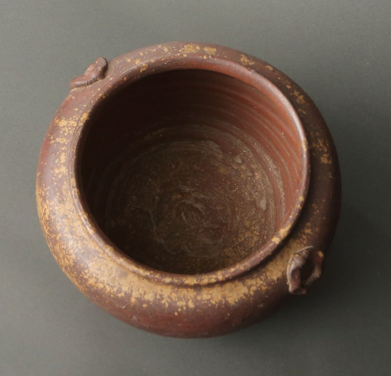 委託HK◇桃山時代 古備前二耳水指 桂又三郎極（茶道具 陶磁器 陶芸 備前焼 古備前 桃山時代 茶事 茶席 茶の湯 焼締め 古物 骨董 古美術 ）_画像4