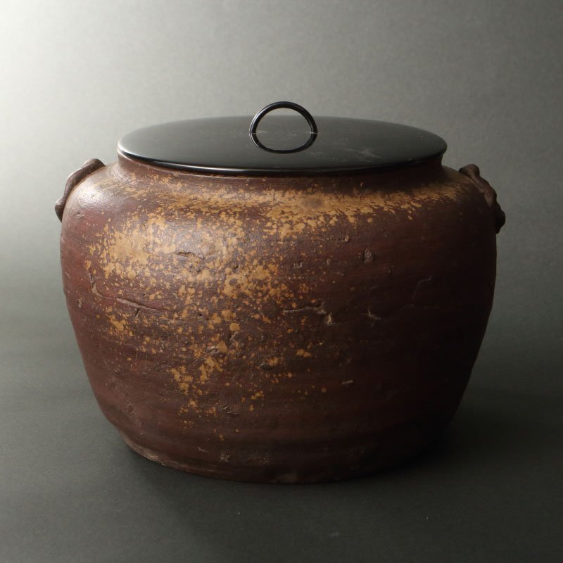 委託HK◇桃山時代 古備前二耳水指 桂又三郎極（茶道具 陶磁器 陶芸 備前焼 古備前 桃山時代 茶事 茶席 茶の湯 焼締め 古物 骨董 古美術 ）_画像1