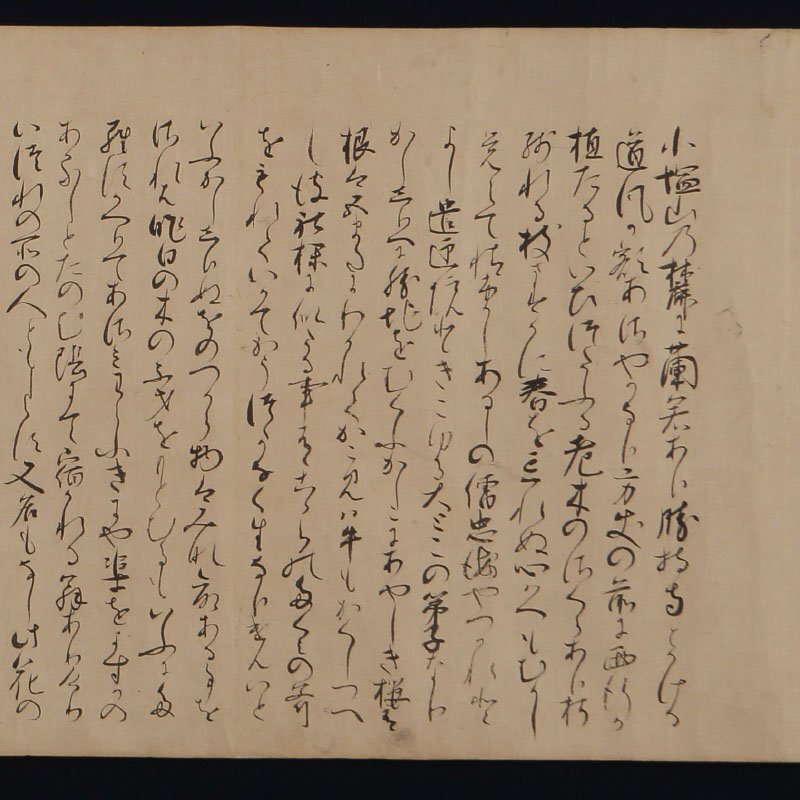 委託HK◇時代 古写本 木下長嘯子撰『西山山家記』巻子装（定家様 歌人 戦国武将 戦国大名 小塩山記 書家 近世文書 古文書 随筆 大原記）_画像2