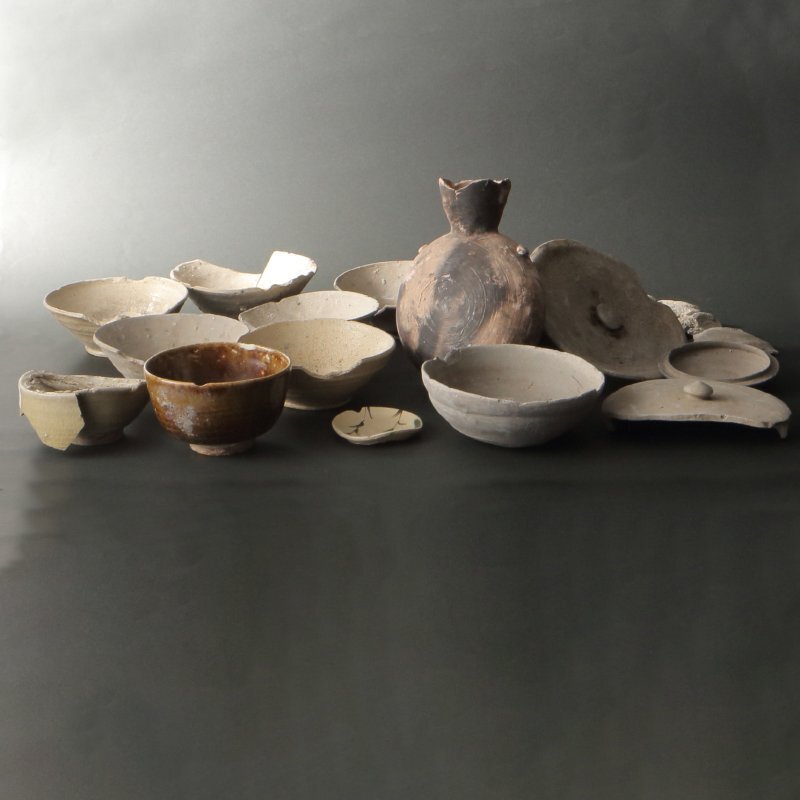 【模写】委託HK◇時代 須恵器・陶片他ヤマ（陶磁器 陶芸 土器 炻器 焼き物 発掘 出土 古物 骨董 資料 皿 器物 茶碗 壷 つぼ 蓋 ）_画像1