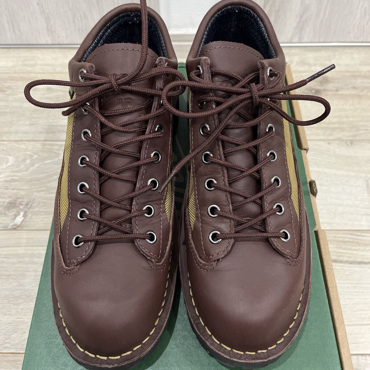 2025年11月購入 1回着用 美品 DANNER FIELD LOW 26.5cm ダナーフィールドロー D121008 ブラウン/ベージュ ゴアテックスブーツ ローカット_画像1