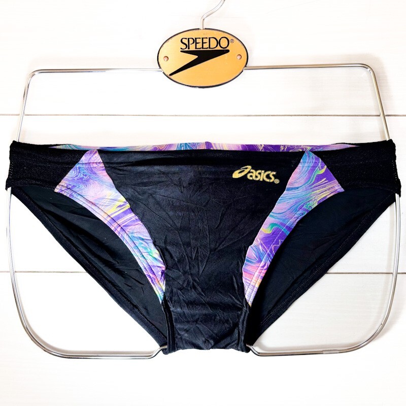 3 Asics мужчина ... купальный костюм L* старый Logo гидро /AMA117* незначительный земля * супер глянец чёрный black purple ru графика рисунок *. хлеб V хлеб бумеранг asics