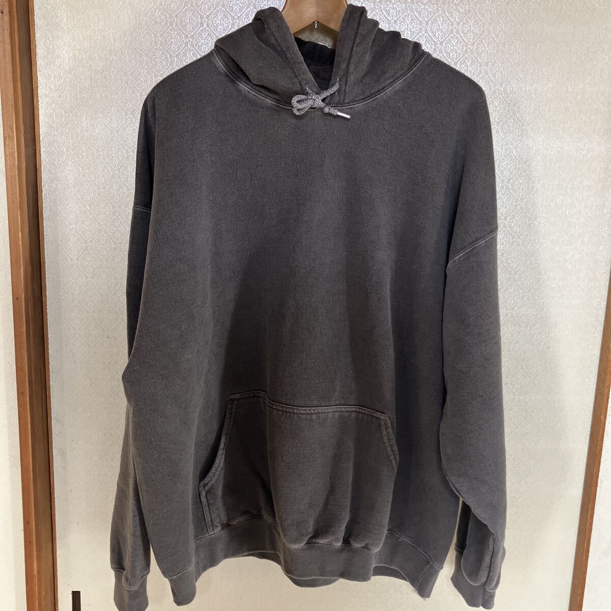 towncraft washed pullover hoodie XXL black パーカー プルオーバー フーディー ブラック 黒 スウェット タウンクラフト _画像1