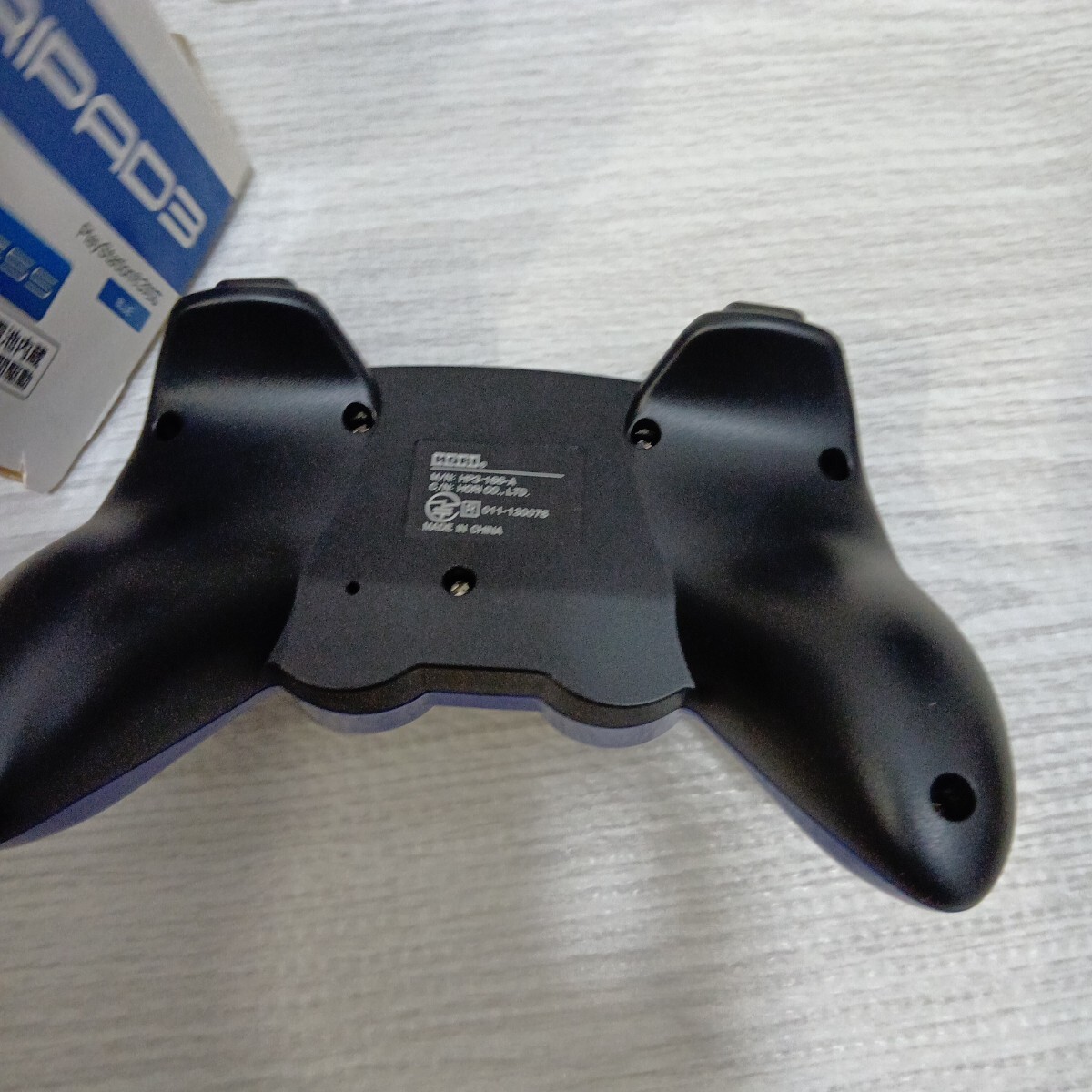 ジャンク　コントローラと取説のみ　　PS3 ホリパッド3 ワイヤレス ブルー HP3-186_画像5