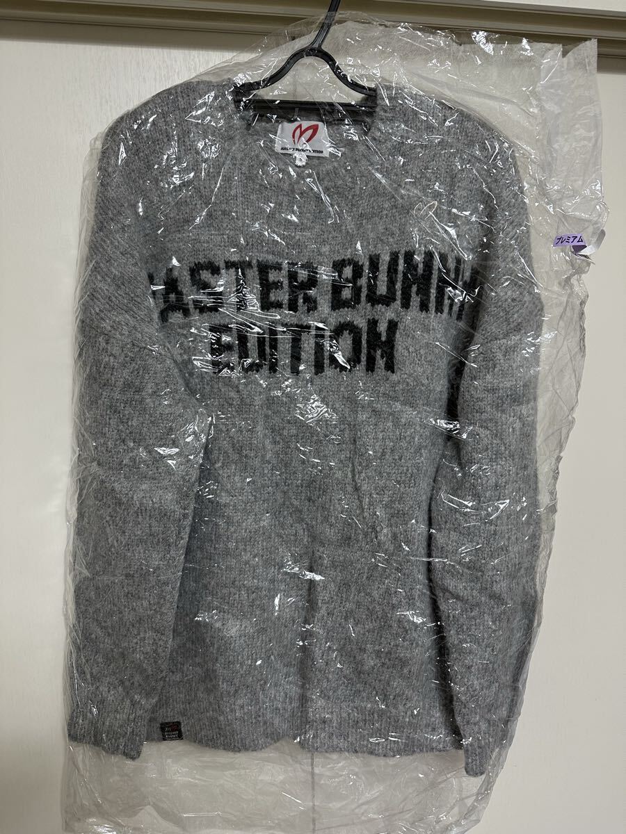 【美品】【送料無料】MASTER BUNNY EDITION マスターバニーエディション セーター サイズ6(XL) グレー クルーネック ゴルフウェア_画像3