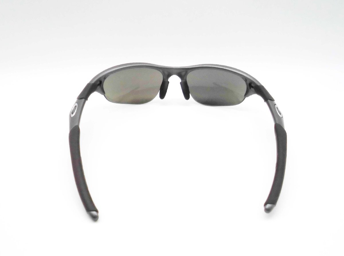 □OAKLEY HALF JACKET オークリー ハーフジャケット サングラス フレーム ダークグレイ アイスイリジウムポラライズド 保管ケース付□/F_画像7