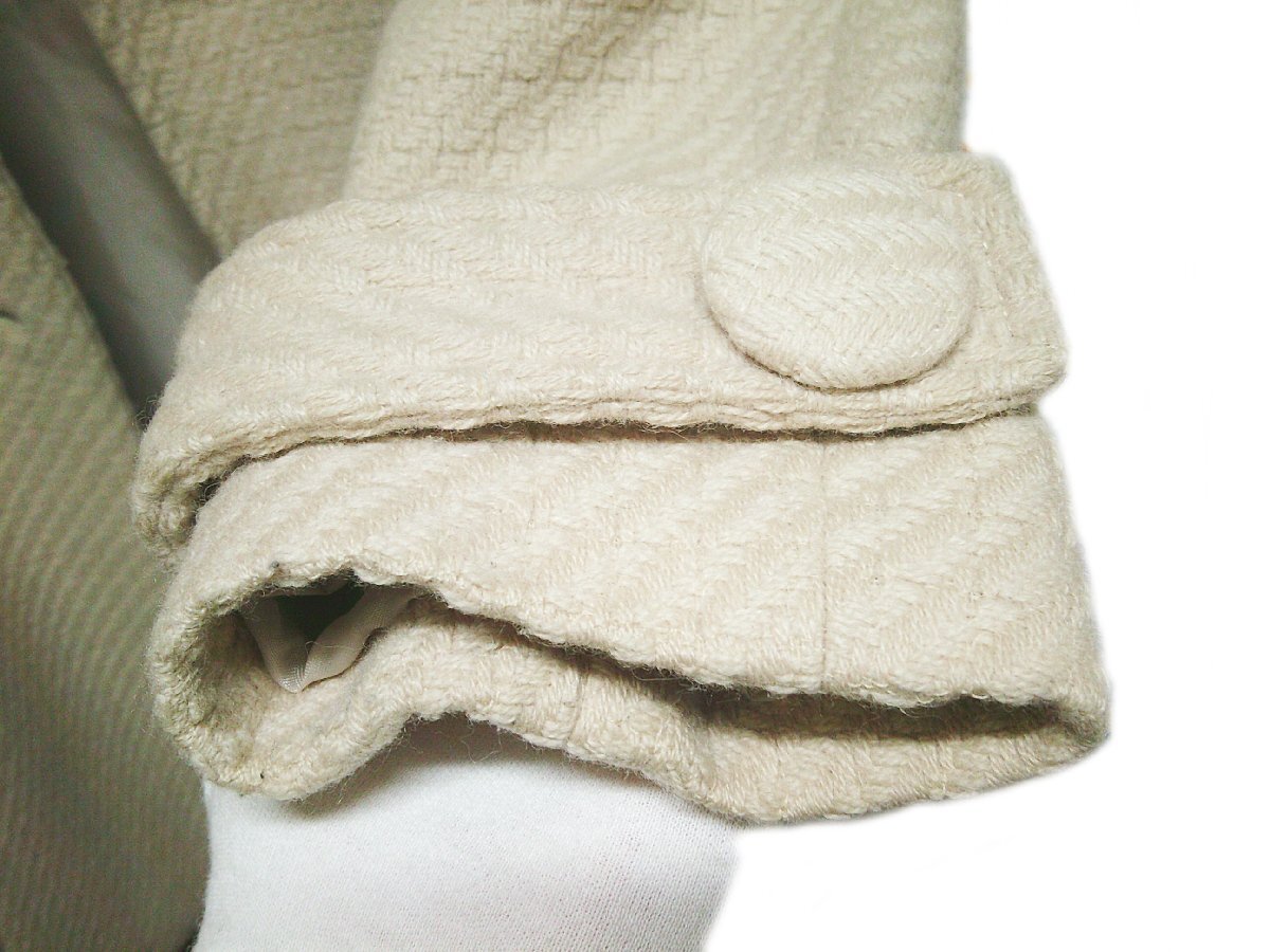 ★CECIL McBEE セシルマクビー ハーフコート 着丈約80cm レディース アイボリー系★/Ｈ_画像4